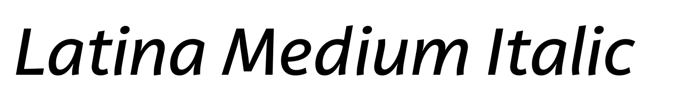 Latina Medium Italic